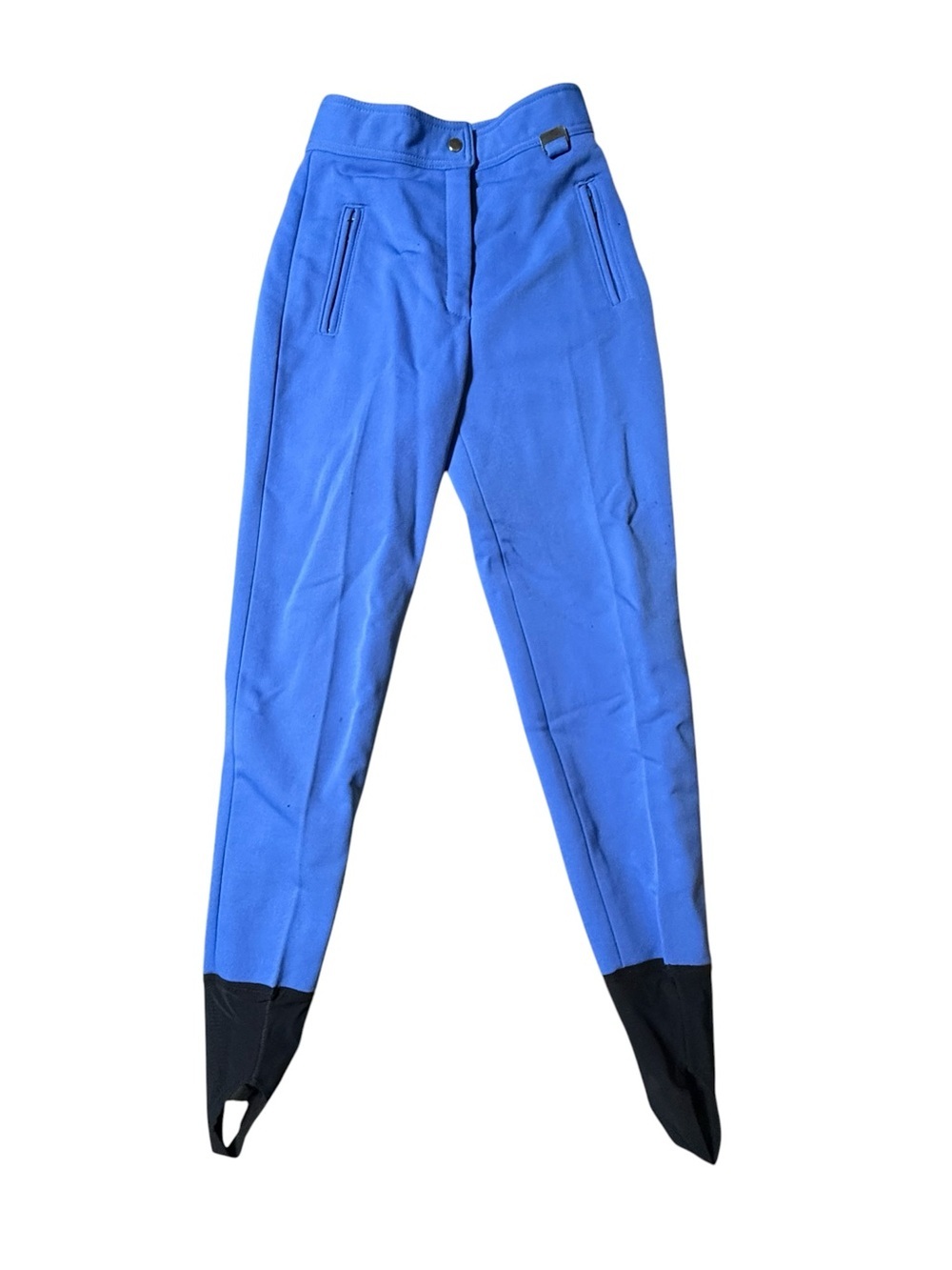 Vtg 80s White Stag Blue Stirrup Ski Pants Women 8 High Waist Retro Apres Stretch